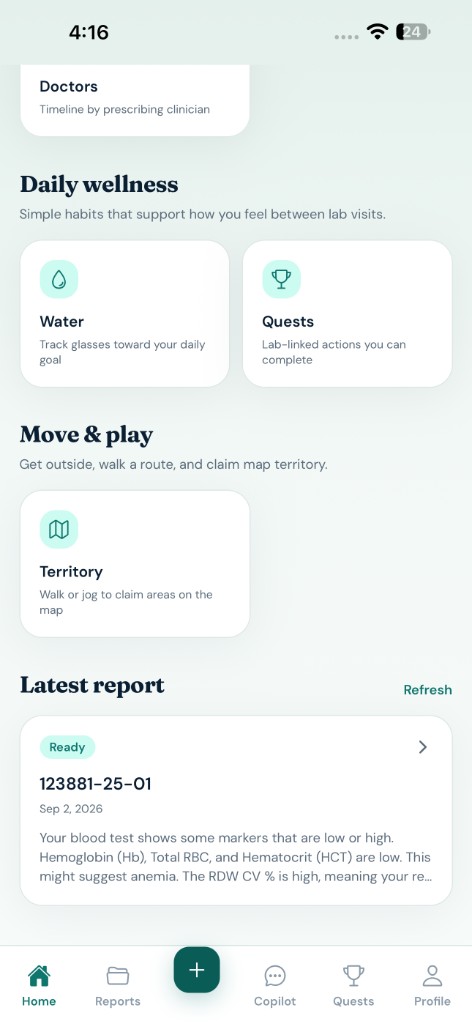 Daily wellness and Territory on home